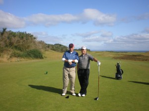 Dan and James Hollmann at Kingsbarns Golf Links