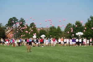 The Traditional Pink Balloon Release