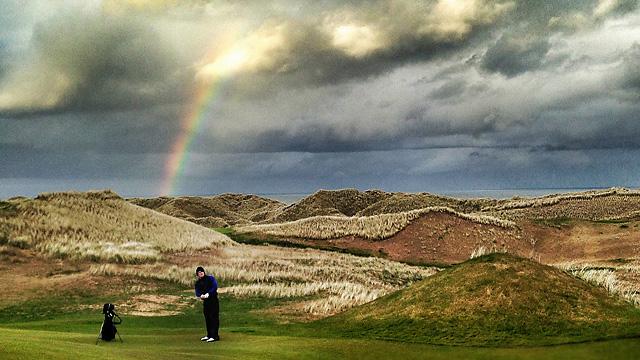 A postcard moment at the relentless Trump International Golf Links. Photo by Matt Ginella