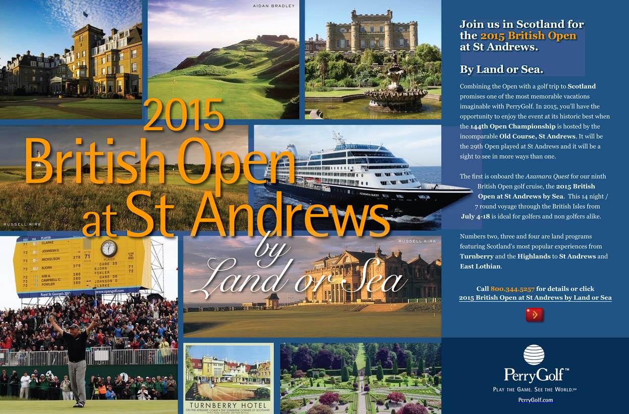 2015 British Open at St Andrews by Land or Sea with PerryGolf