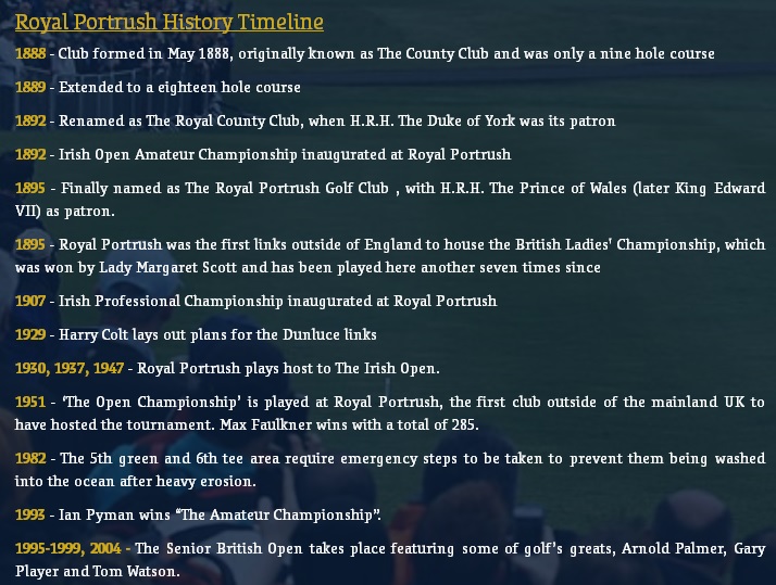 Royal Portrush History Timeline