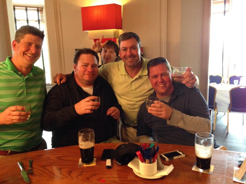 Clients in Ireland enjoying pint