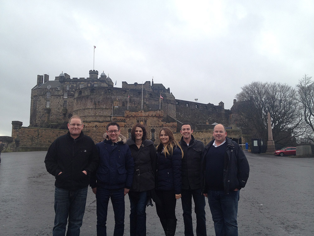 Team PerryGolf at Edinburgh Castle