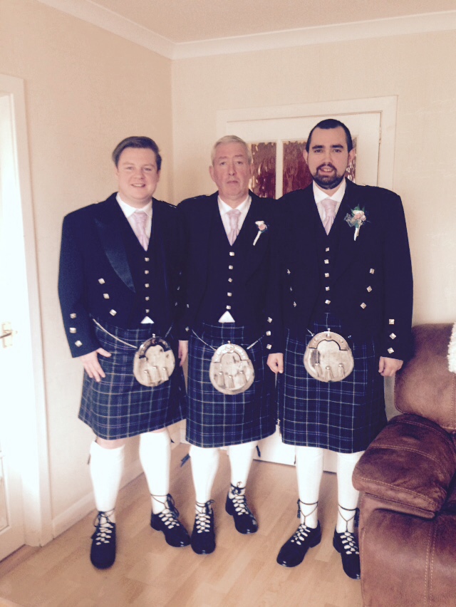 PerryGolf VIP Golf Coach Concierge Driver, Joe Marshall, at his son's wedding in Scotland
