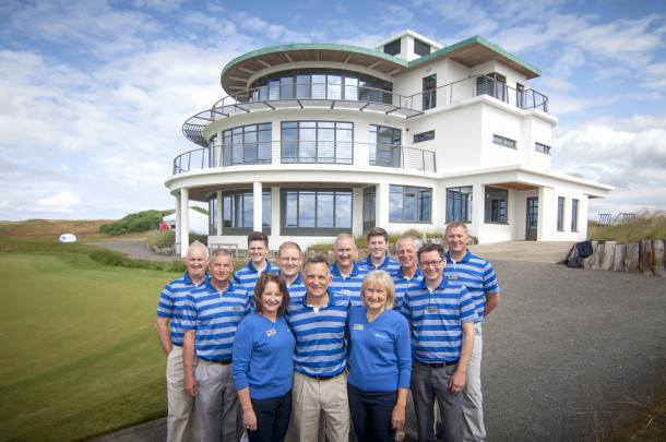 PerryGolf staff at Castle Stuart Golf Links during the 2015 British Open Golf Cruise