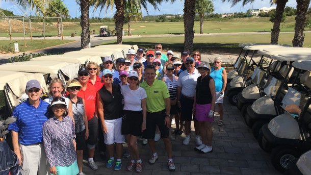 PerryGolf Caribbean Golf Cruise - CuisinArt Golf Resort & Spa, Anguilla - PerryGolf guests assembled at CuisinArt Golf Resort & Spa, Anguilla for the first round of golf during our 2016 Caribbean Golf Cruise - PerryGolf.com