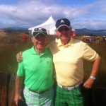 Good friends R. Holliday & V. Quinton from London, Canada bring some color to the proceedings at Castle Stuart