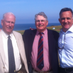 After shooting 39 for 9 holes at Kingsbarns, 79 year old F. Lewis of Princeton NJ joined M. Lippincott of Denver Colorado, and PerryGolf Co-Founding Director Colin Dalgleish for a well dressed lunch in St Andrews.