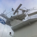 Azamara Quest flies the Scottish Saltire as we move into Scottish waters