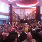 PerryGolf guests enjoyed a great evening at Titanic Belfast, where the band played for them from the replica staircase of the famous liner.