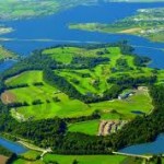 Aerial view of Fota Island