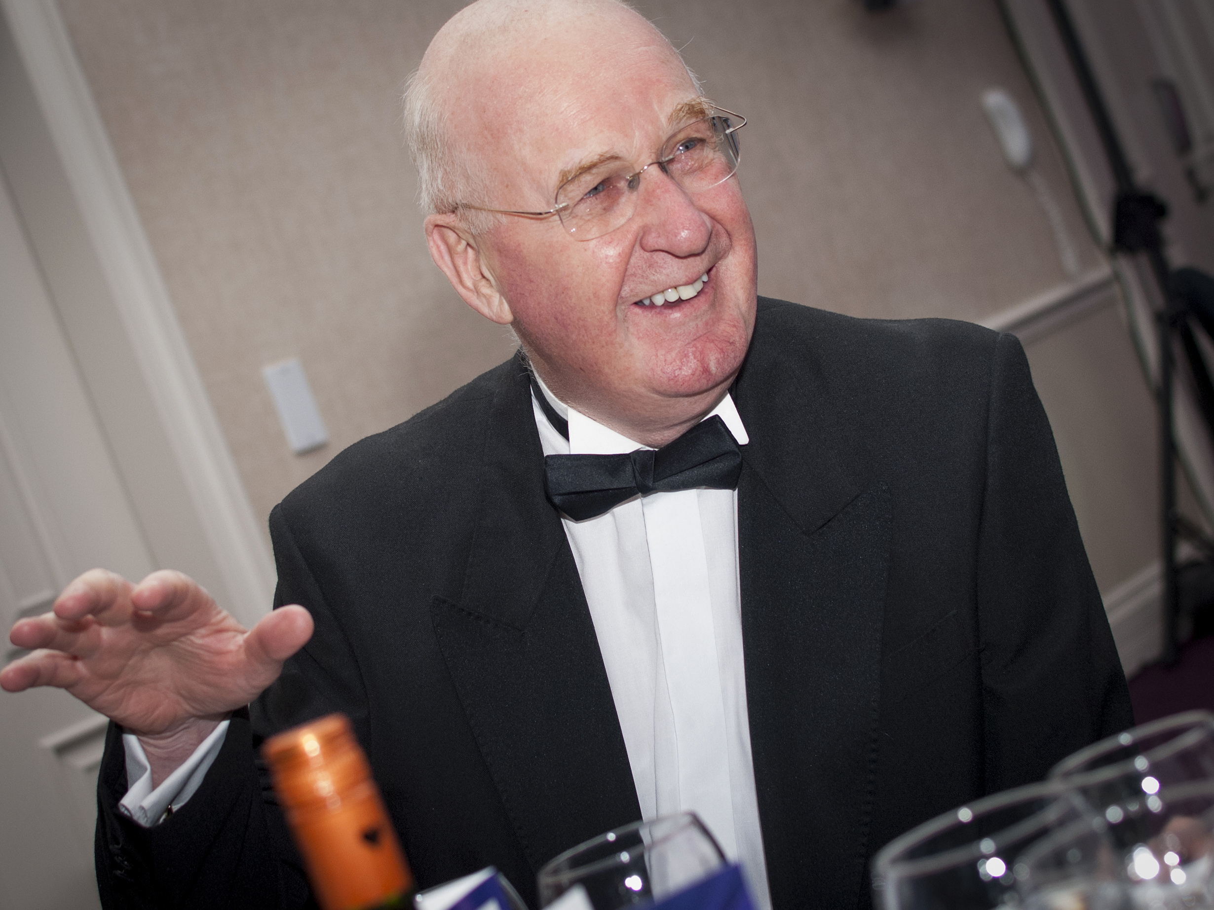 John Steele enjoys a night of celebration for PerryGolf Co-Founder, Colin Dalgleish for his receipt of a Special Recognition Award at the 2015 Scottish Golf Tourism Awards