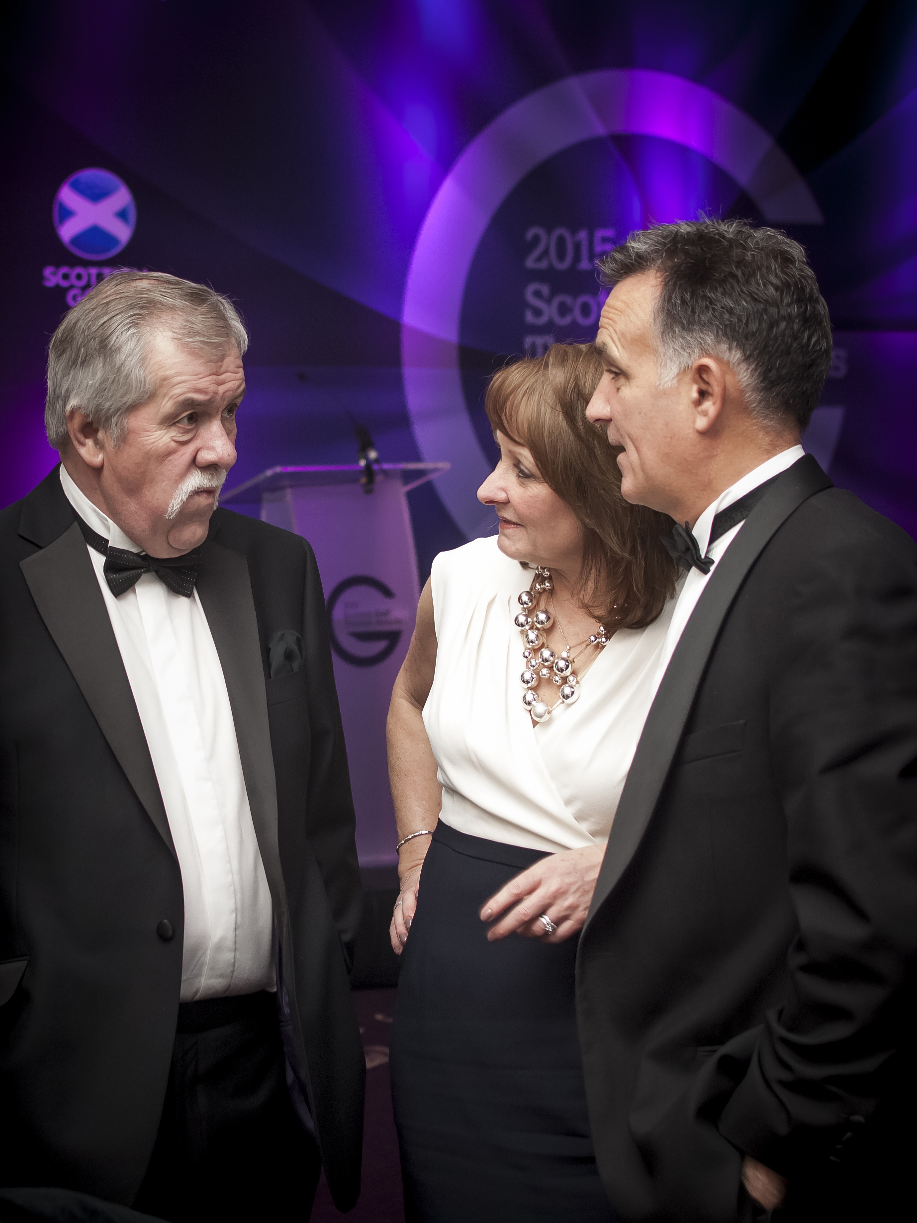 PerryGolf Co-Founder, Colin Dalgleish, receives a Special Recognition Award from at the 2015 Scottish Golf Tourism Awards