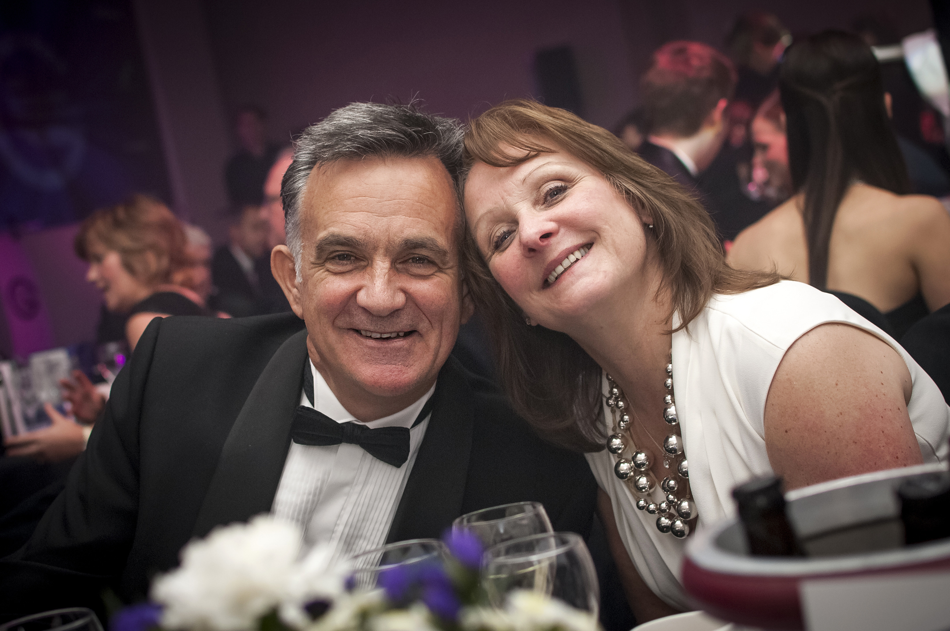 PerryGolf's Anne Filshie joins PerryGolf Co-Founder, Colin Dalgleish, in celebrating his receipt of a Special Recognition award at the 2015 Scottish Golf Tourism Awards
