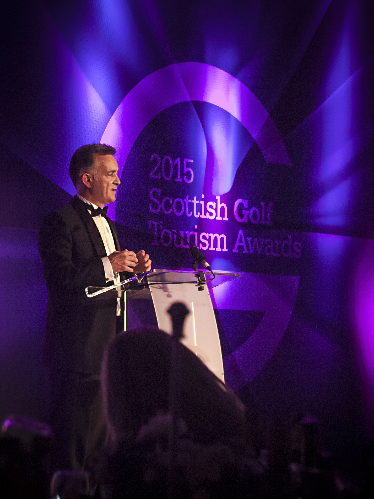 PerryGolf Co-Founder, Colin Dalgleish, receives a Special Recognition Award at the 2015 Scottish Golf Tourism Awards