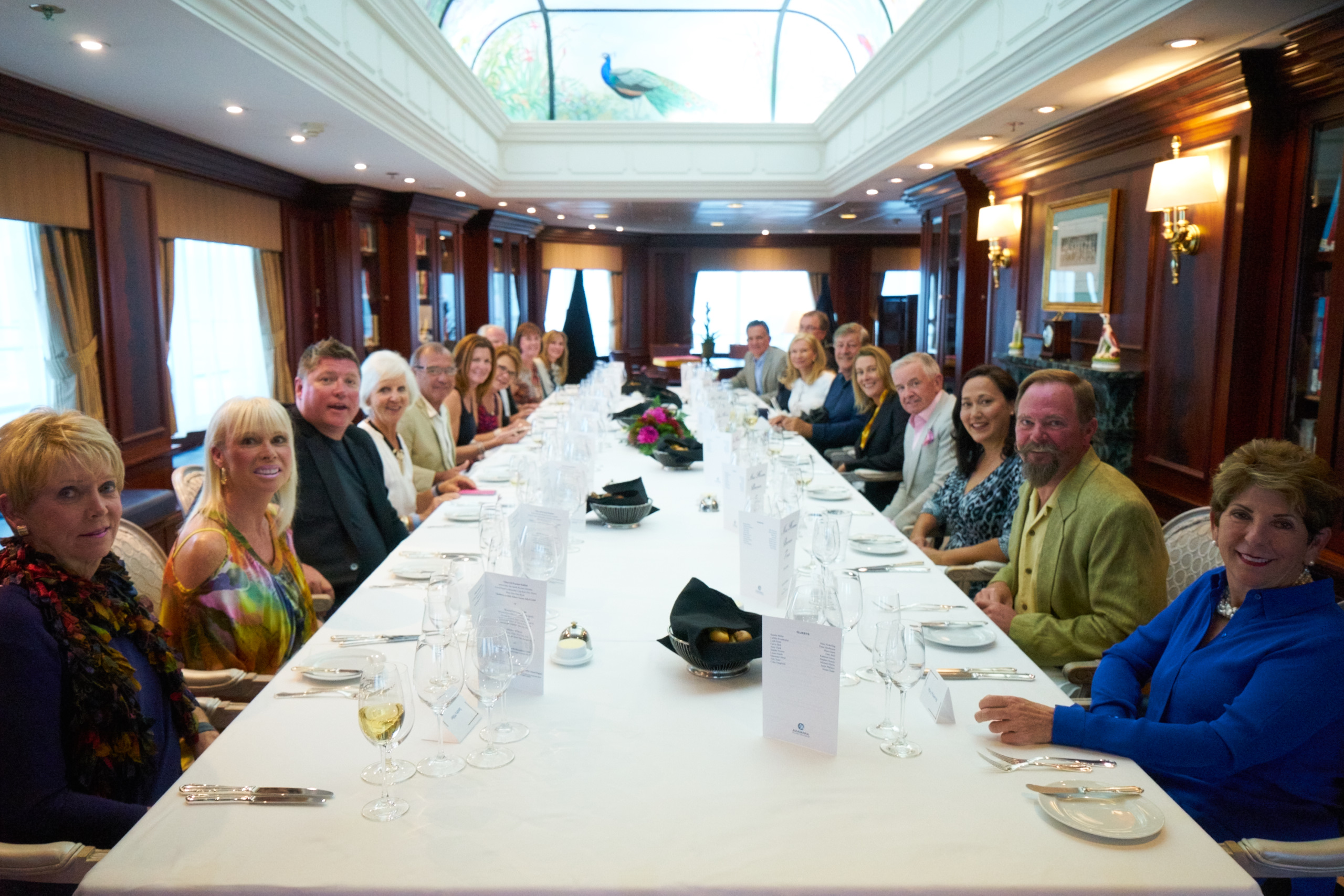 Dining at the Chef's Table onboard Azamara Quest during a PerryGolf Cruise