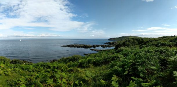 The Islay coastline, with the Mull of Kintyre in the distance