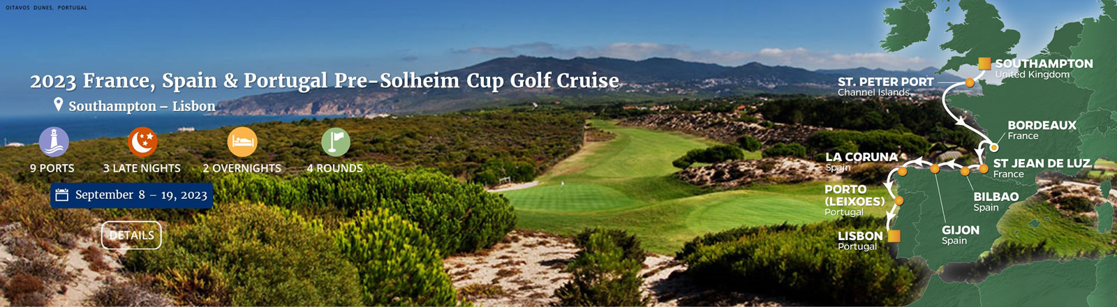 2023 France, Spain & Portugal Pre-Solheim Cup Golf Cruise