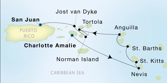 Caribbean Golf Cruise Map