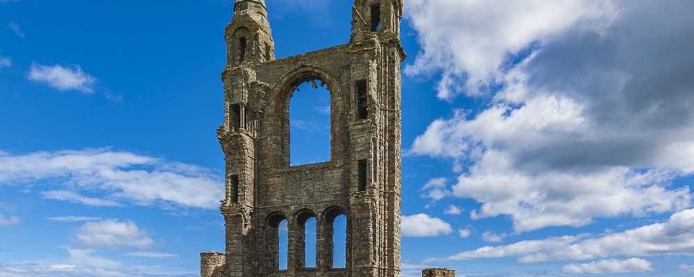 Ruins of St Andrews Cathedral, Scotland shuttersto