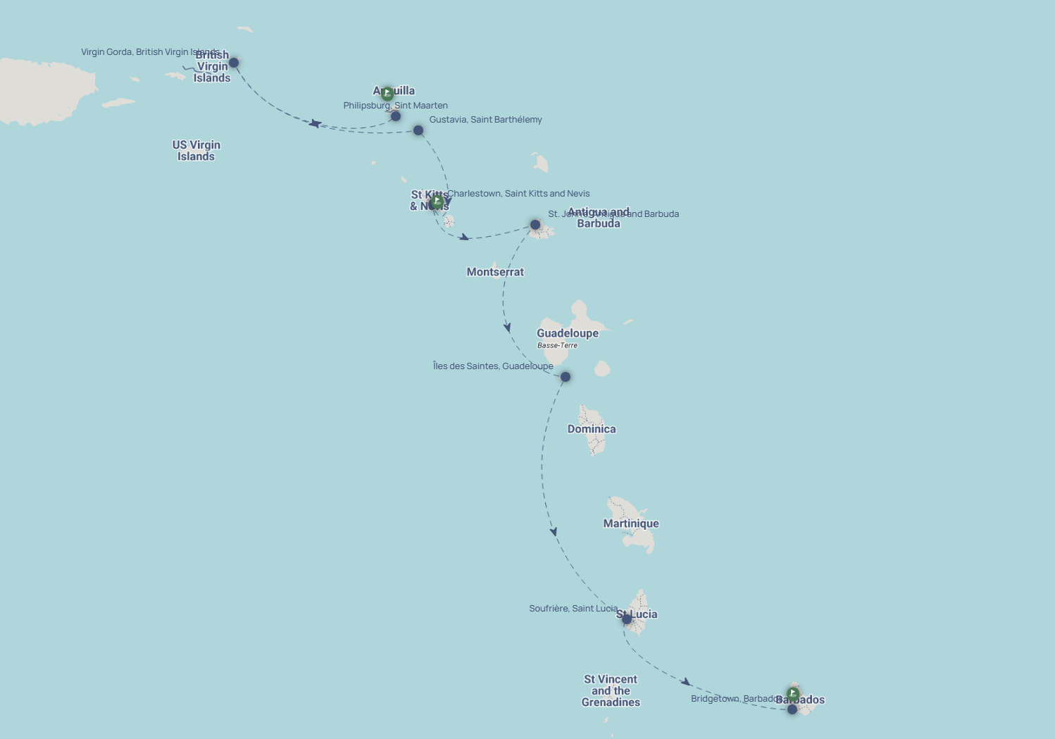 PerryGolf Caribbean Golf Cruise 2027 Route Map